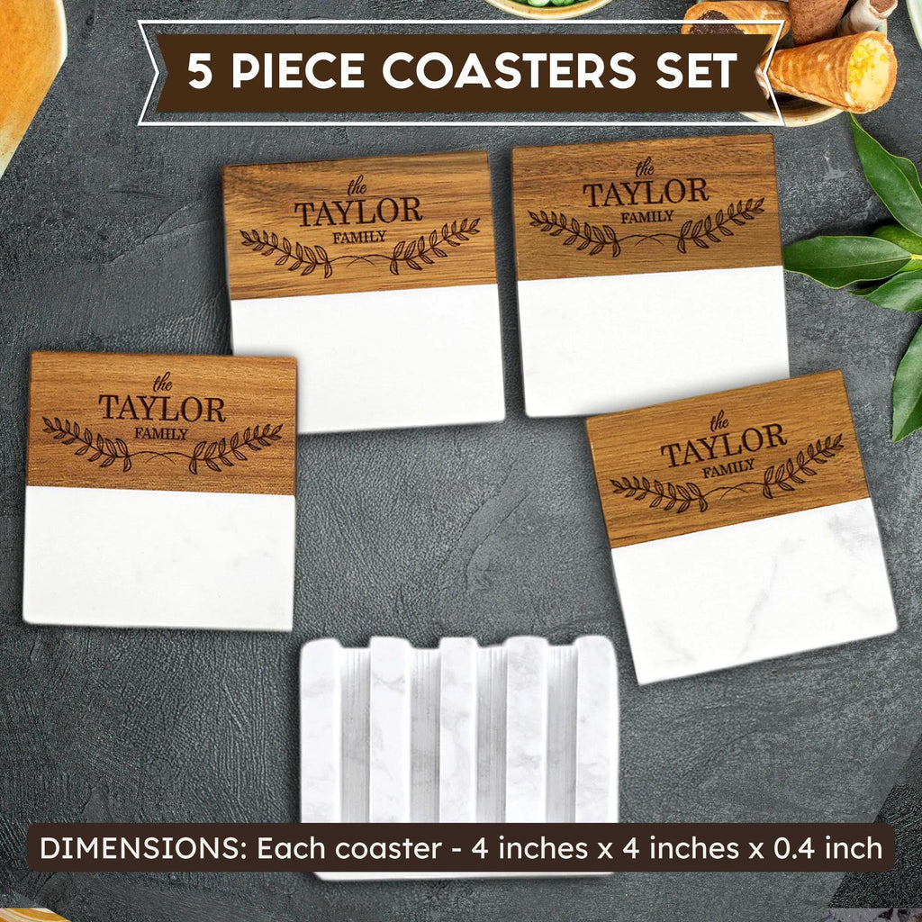 Personalized 5pc Coaster Set