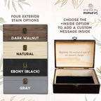 Custom Engraved Graduation Box – Rustic Wooden Keepsake Organizer