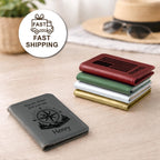 Personalized Leatherette Passport Wallet – Custom Engraved Travel Document Organizer