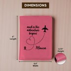 Personalized Leatherette Passport Wallet – Custom Engraved Travel Document Organizer