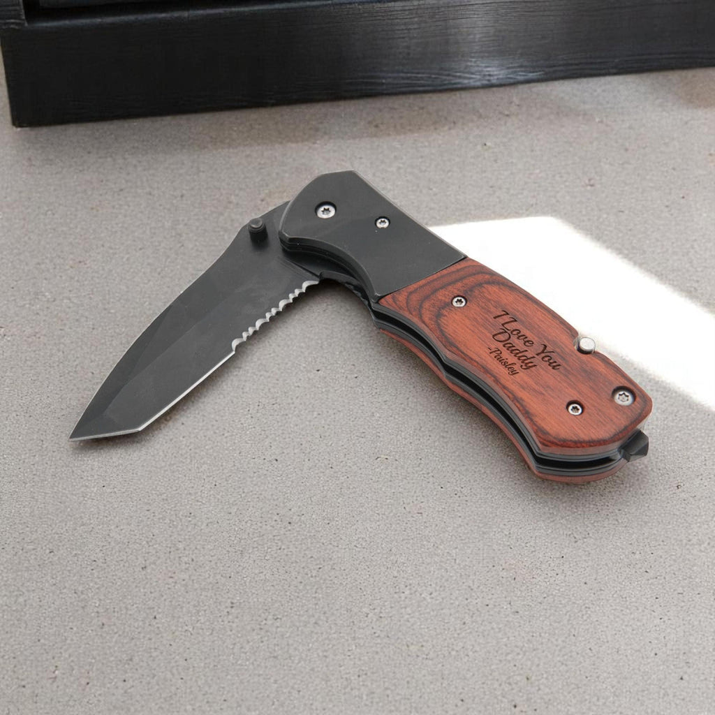 Personalized Pocket Knife – Custom Engraved Folding Knife with Bottle & Can Opener