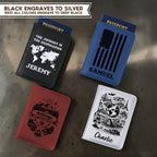 Personalized Leatherette Passport Wallet – Custom Engraved Travel Document Organizer