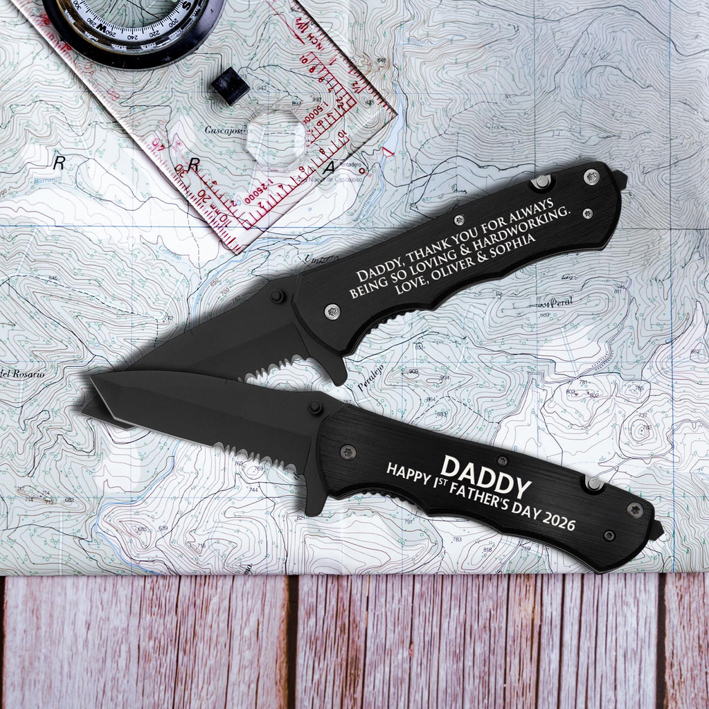 Personalized Pocket Knife – Custom Engraved Folding Knife with Bottle & Can Opener