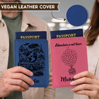 Personalized Leatherette Passport Wallet – Custom Engraved Travel Document Organizer