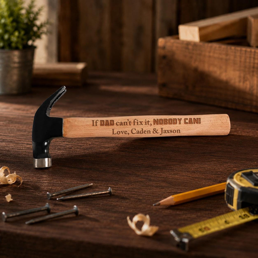 Personalized Hammer Gift Set – Custom Engraved 16oz Hammer Tool Kit
