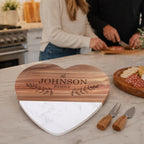 Personalized Heart Shaped Charcuterie Board