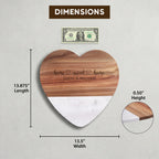 Personalized Heart Shaped Charcuterie Board