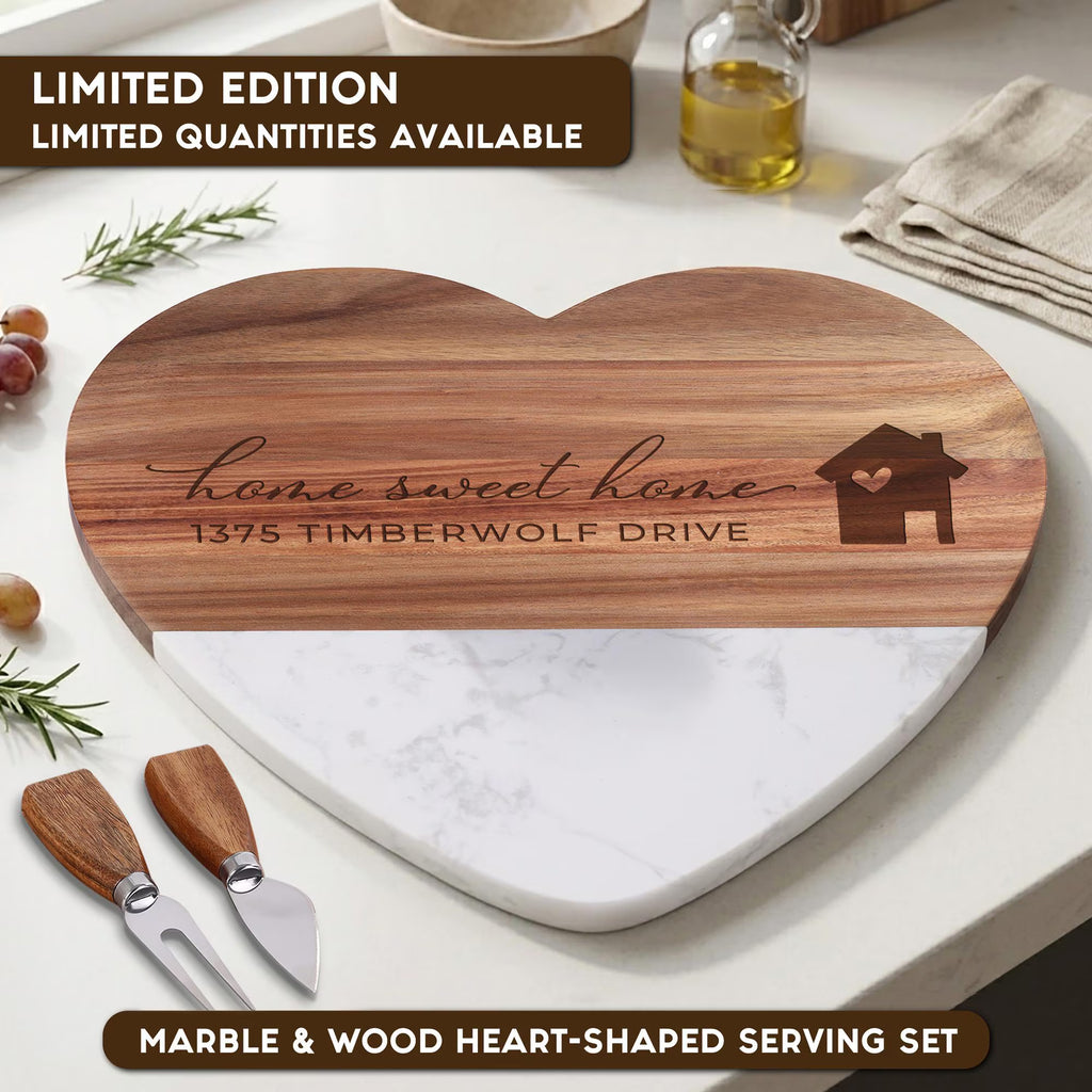 Personalized Heart Shaped Charcuterie Board