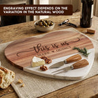 Personalized Heart Shaped Charcuterie Board