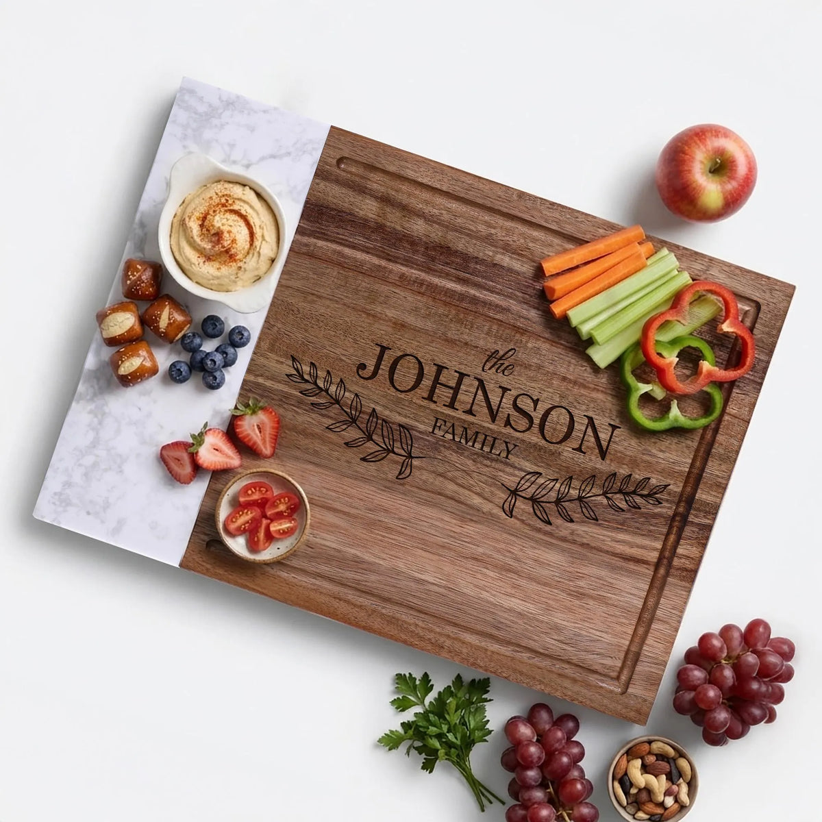 Personalized Cutting Board with Juice Groove