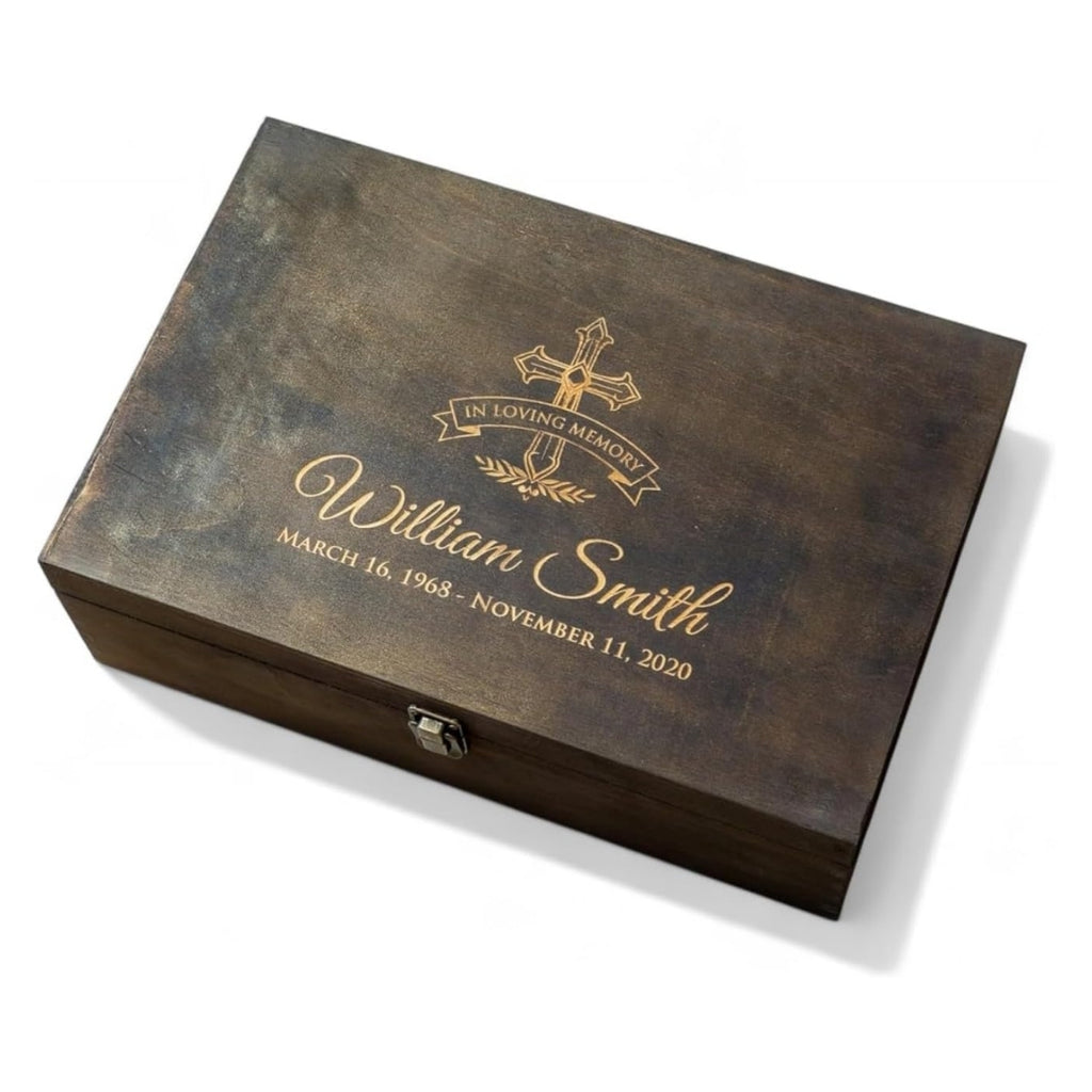 Personalized Memorial Keepsake Box, Sympathy Gift for Loss of Loved One