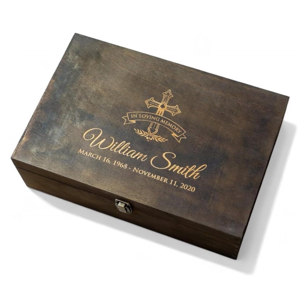 Personalized Memorial Keepsake Box, Sympathy Gift for Loss of Loved One