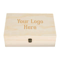 Custom Logo Wooden Keepsake Box, Engraved Memory Chest for Corporate Gifts
