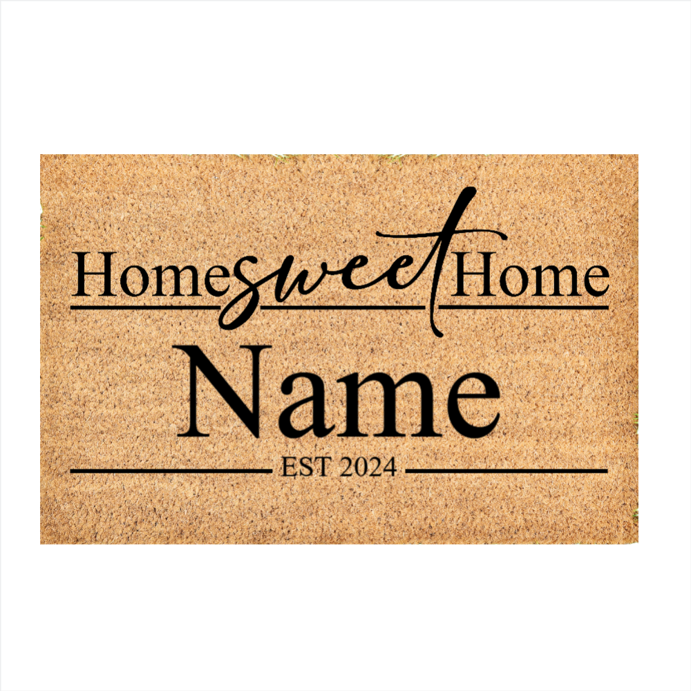 Custom Door Mat, Outdoor, Last Name Doormat, Front Door Decor, Housewarming Gift, Wedding Gift, Closing Gift, Personalized Welcome Doormat