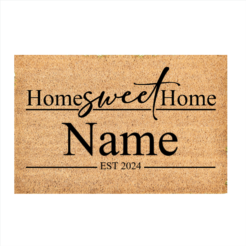 Custom Door Mat, Outdoor, Last Name Doormat, Front Door Decor, Housewarming Gift, Wedding Gift, Closing Gift, Personalized Welcome Doormat